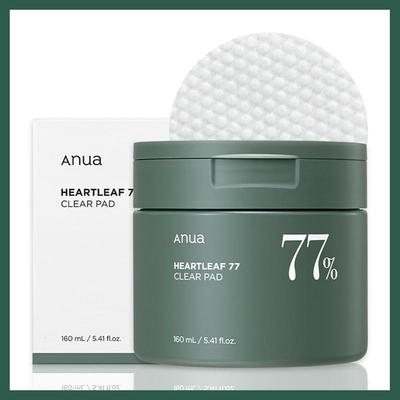 NEUES Heartleaf 77% Clear Pad Niacinamid Birke Feuchtigkeitsmaske Toner Pad 70 Pads Aufhellung Aufhellung Haut