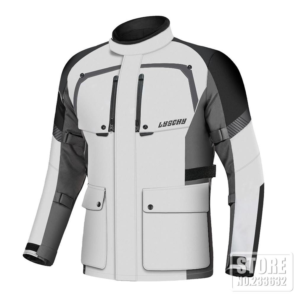 LYSCHY Motorcycle Jacket Pants Suit Cold-proof Waterproof Winter Men Motorbike Riding Moto Jacket Protective Gear Armor Clothing