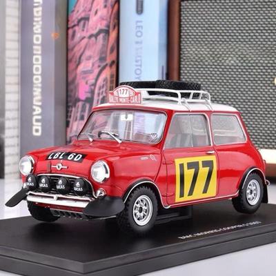 1:18 Morris Mini Cooper MK1 Rally Alloy Racing Car Model Diecast Metal Track Off-road Vehicle Car Model Simulation Kids Toy Gift