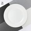 Elegant Pure White Ceramic Round Dinner Plate