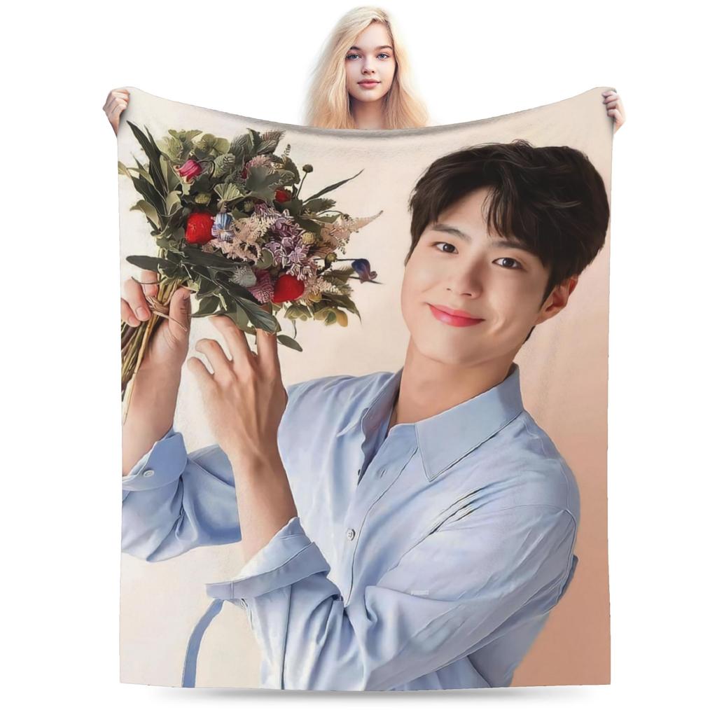 Park Bo Gum KPOP Decke Bogummy Fan Geschenk Weich Bequem Plüsch Überwurfdecke für Sofa Bett Reise Flanell Bettbezug Bettabdeckung