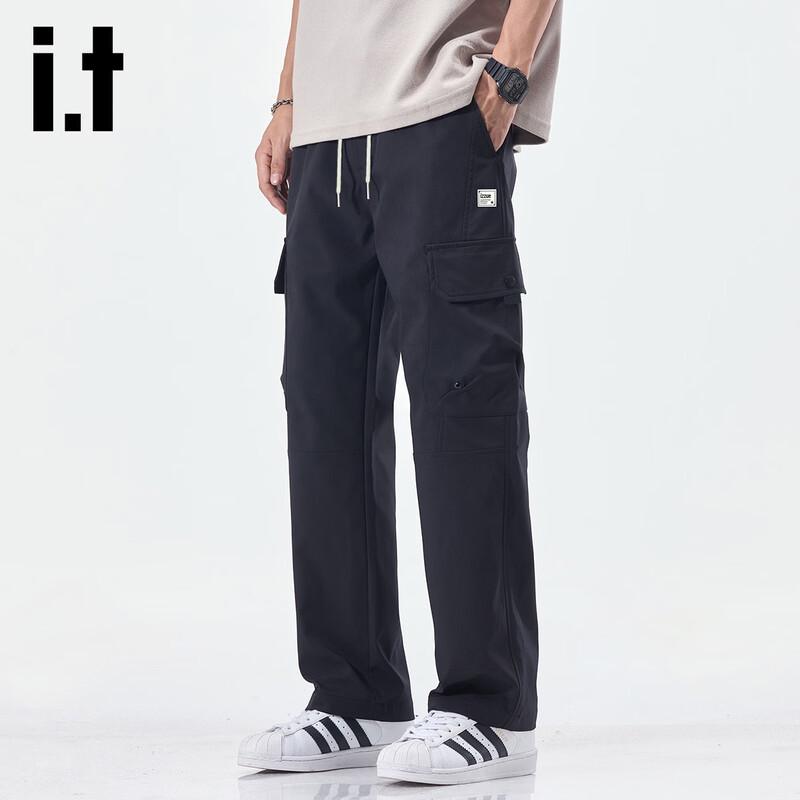 

izzue it Men s Autumn/Winter Drawstring Cargo Pants M