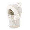 Used [LEZOOY] Kids Winter Knit Hat with Neck Warmer, Hooded, Cold Protection, Warmth, Beanie, Balaclava, Fleece Face Cover for Skiing, Snowboarding,