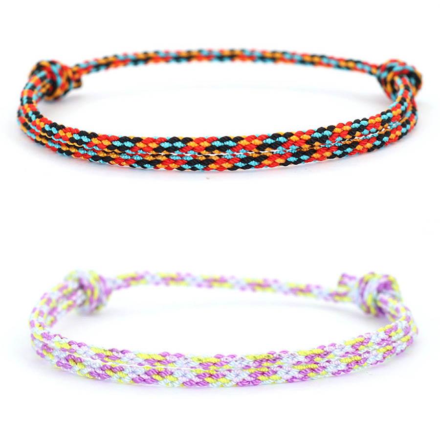 Minimalist Cord Adjustable Bracelet Unisex Grade A 2mm Thin Lucky String Friendship Braslet Meditation Healing Braclet Pulseria