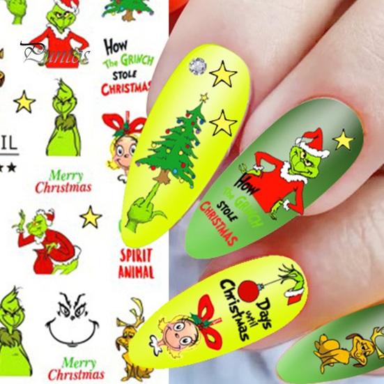 2 шт. зеленые пушистые наклейки для ногтей — фото 9