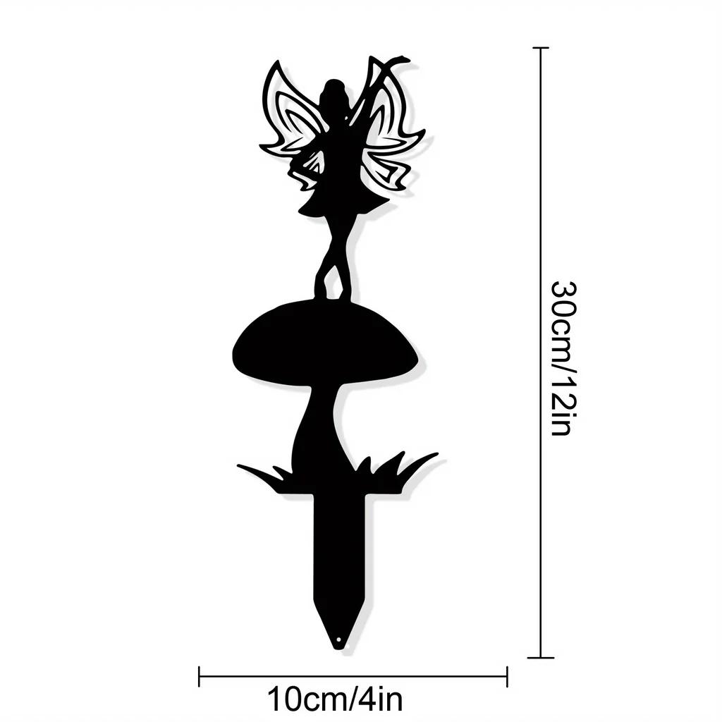1pc Rustic Garden Fairy Metal Statue - Perfect for Outdoor Decoration and Yard Paio Lawns for Garden Party Decor!