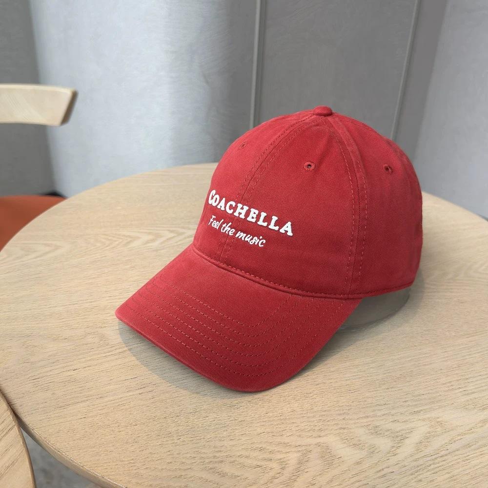 College style high quality pure cotton letter embroidery green baseball cap children soft top versatile face small cap men