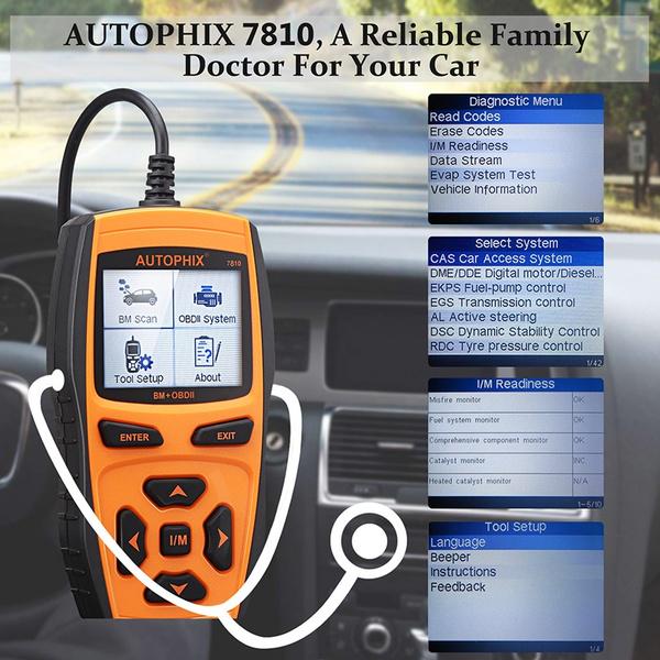 Buy AUTOPHIX 7810 BM + OBD II Automotive Scanner Engine Light