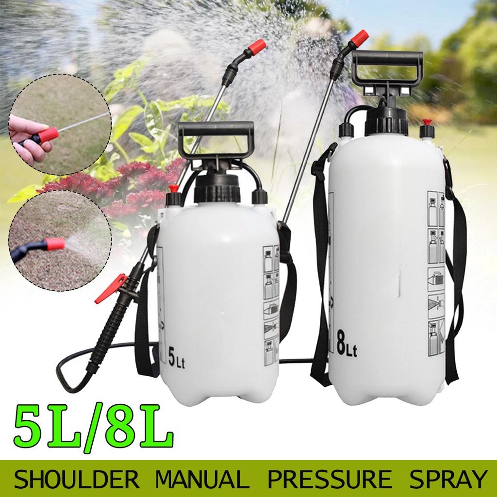 5L/8L Gardening Sprayer Shoulder Type Pressure Sprinkler Shoulder Manual Pressure Spray Bottle Plant Irrigation Watering