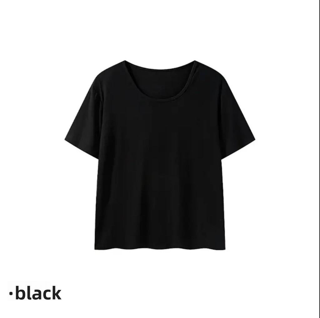 Cotton Blend T Shirt For Women With Color Block Piping Casual Summer Wear