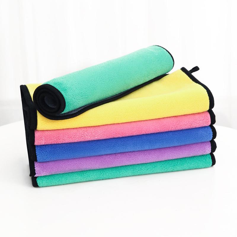 Ultra-Fine Fiber Double-Sided Coral Fleece Car Wash Towel with Enhanced Water Absorption