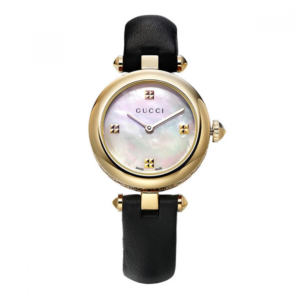 

Gucci Ya141505 602518 Ibaa0 8462 DiamantiSima Women S Leather Watch YA141505