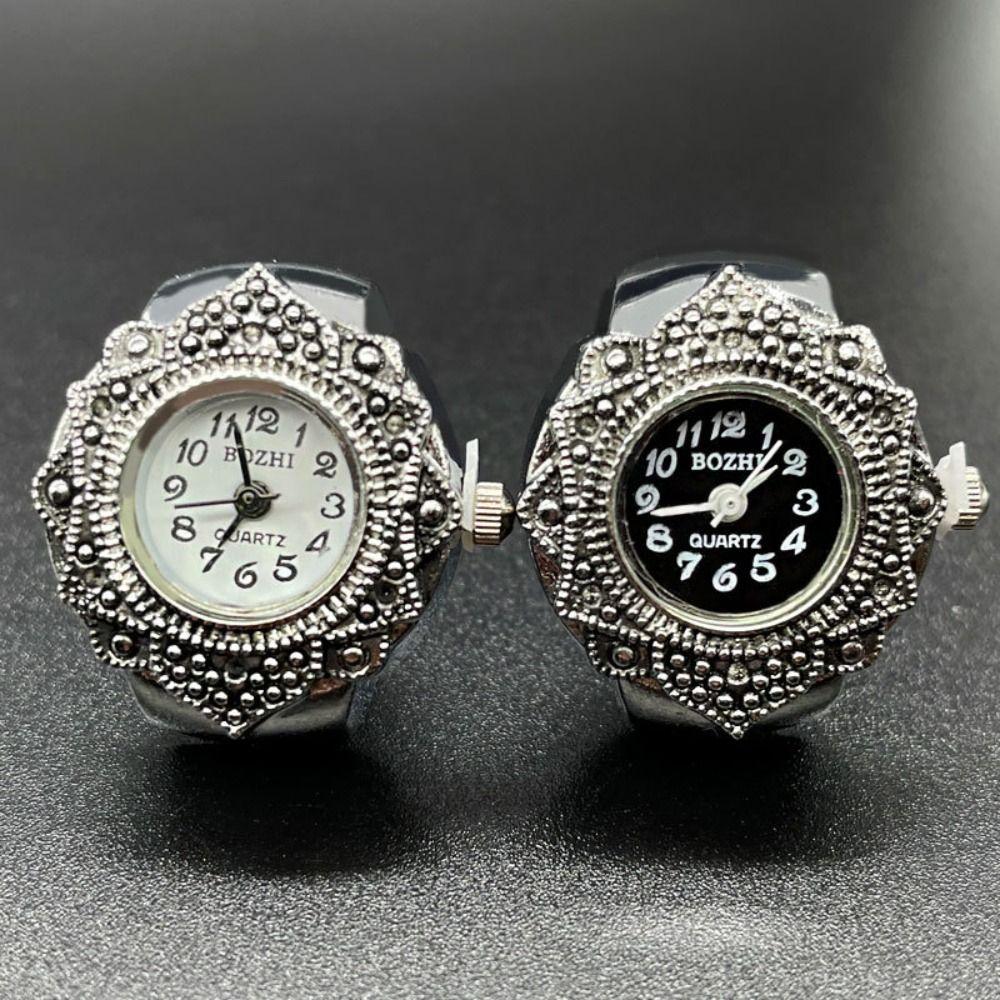 Unique Shape Roman Quartz Watch Punk Finger Watch Ring Fashion Jewelry Rings Jewelry Clock  Man