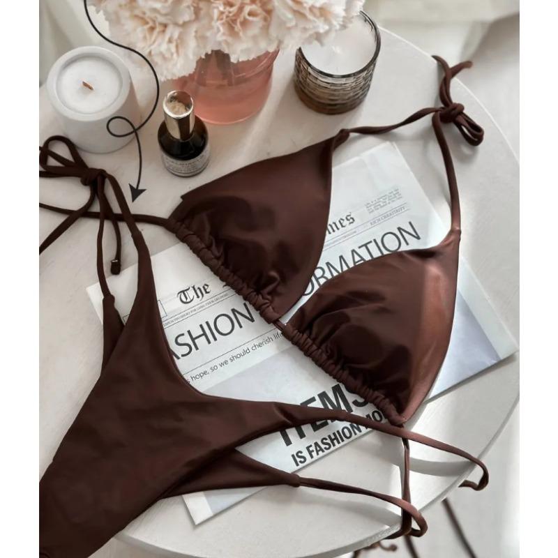 New Sexy Nylon Swimsuit Women's Split Bikin Bikini Thong