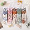 RAINBOW BOWS 10Pcs/set Handmade Fabric Printed Barrette Boutique Mini Bangs Bow Hair Clip Ins Daisy Hairgripes  Spring Style