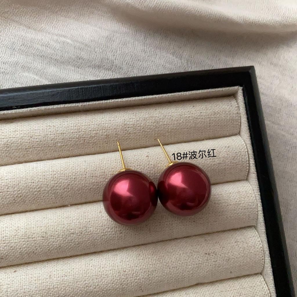 Simple And Sweet Atmosphere Pearl Multi-Color Stud Earrings, Advanced Not Monotonous And Versatile, Simple And Generous Light Luxury Earrings