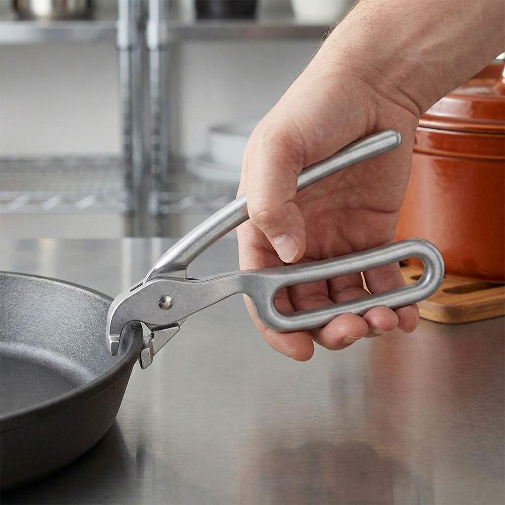 Robuster Pizzapfannen-Greifer Kratzfeste Aluminiumlegierung Pfannenzange Anti-Rutsch Sicherer Griff Backzange Mikrowellenofen