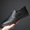 First layer cowhide summer men's casual leather shoes genuine leather soft sole soft surface single shoes men's dad breathable men's shoes