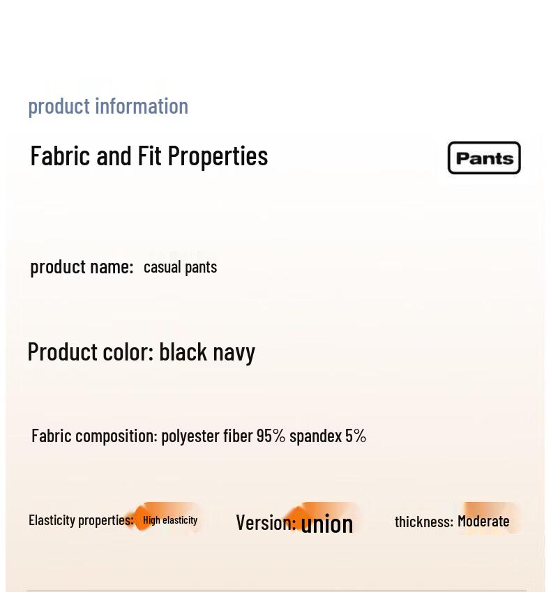 FIRS Men's Autumn/Winter Business Casual Straight Leg Plush Lined Pants