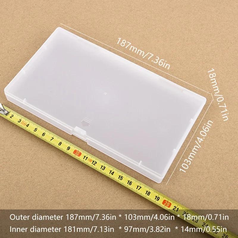 1pc Plastic Transparent Box For Mask Storage Box Large Size Small Accessory Storage Frosted Plastic Box