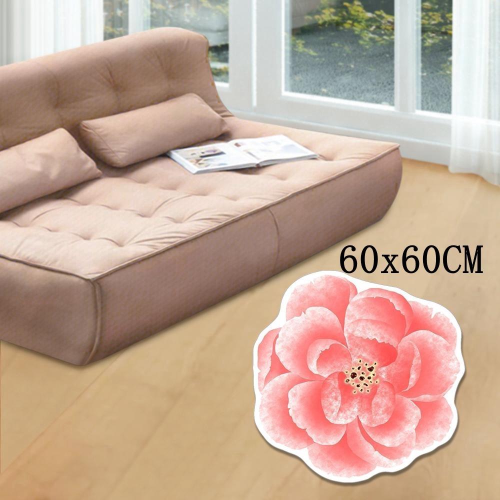 Pastoral Lotus Floor Mat Special-shaped Door Gasket Flower Carpet Living Room Tea Table Bedside