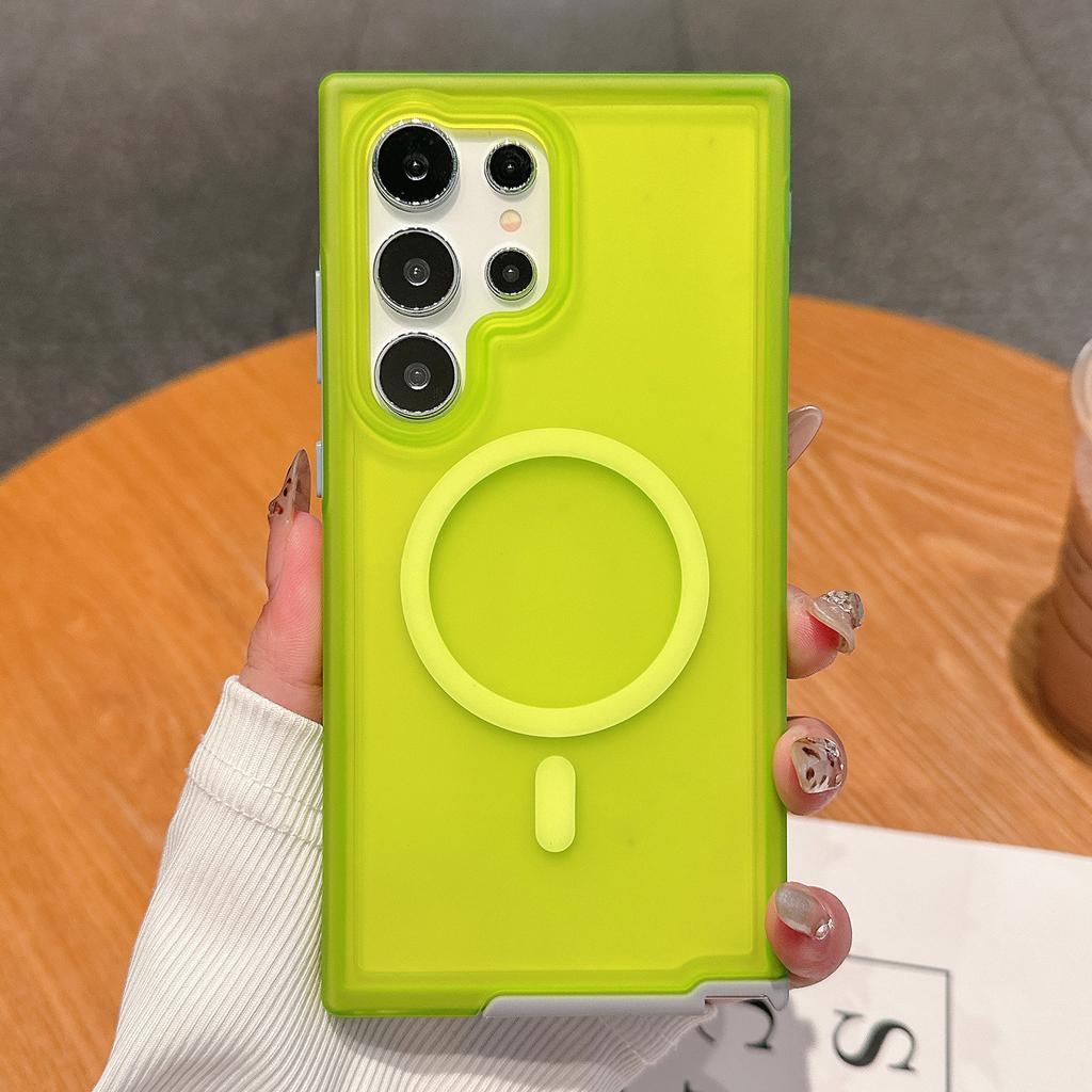 Für Samsung Galaxy S24 Ultra Hülle Kompatibel mit MagSafe Skin Touch TPU+PC Phone Back Cover