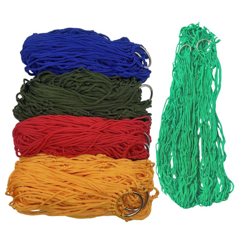 Outdoor Hängematte Schaukel Camping Anti-Umkippen Nylonseil Netzbeutel Baumaufhängung Verdickt Ultraleicht Fischernetz Hängematte