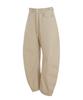 Sekeondeusolteu Balloon Tab Curved Cotton Pants (Beige)