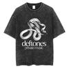Washed Vintage Rock Band Deftones Private Music Tour  Tshirt Men Women Fashion Casual Oversized T Shirts Streetwear Unisex