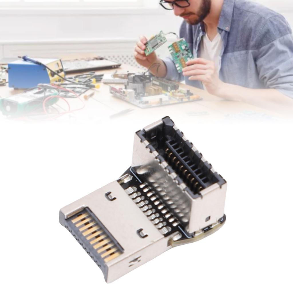 Computer Motherboard Type E Adapter Compact USB3.1 10G Type E 90 Degree Steering Elbow