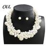 Elegant Choker Jewelry 1 Set Chunky Faux Pearl Jewelry, Beaded And Luxurious Cluster Necklace Earrings, Metallic for Women Dinner Parties Wedding Off