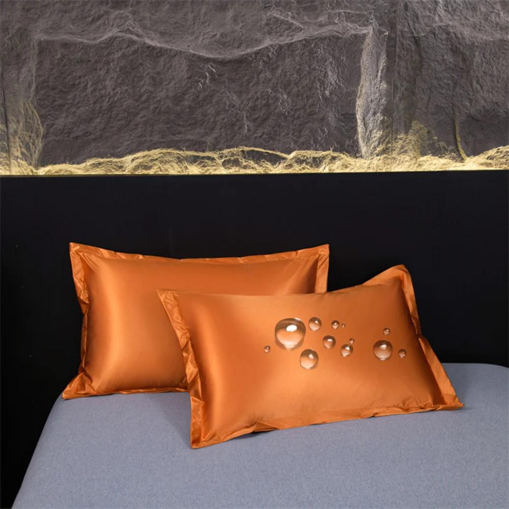 Waterproof Silk Silky Stain Pillowcase Silky Pillowcase Natural Silk Pillowcase Mulberry Silk Pillow Case Bedbug Proof & Allergy