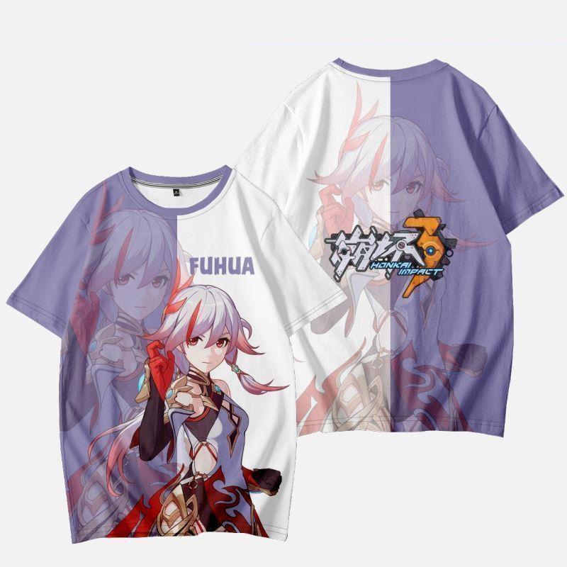 Popular Games Honkai Impact 3 T-shirt 3D Print Cosplay t shirts Fashion Harajuku Short Sleeve Crew Neck Y2k Tops Summer Clothing