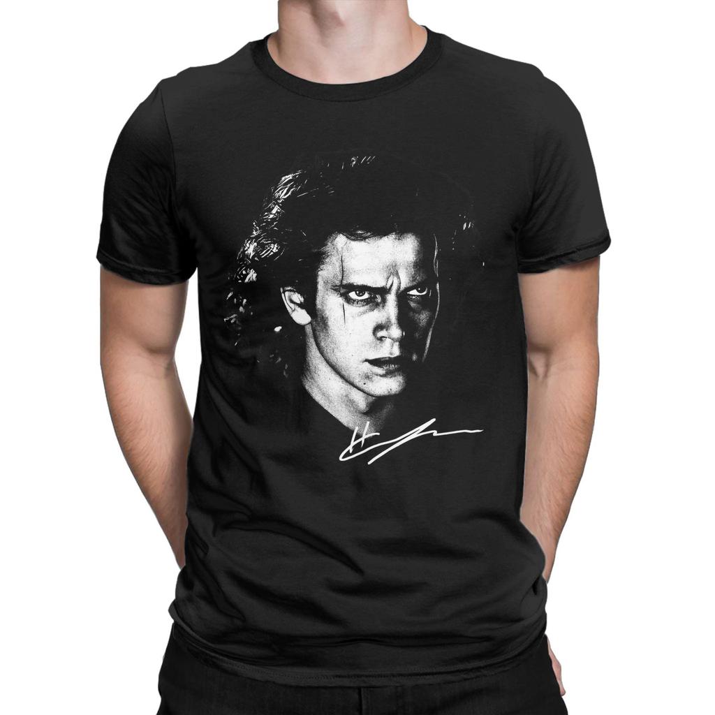 T-shirt Anakin Skywalker da Uomo Divertenti 100% Cotone Magliette Girocollo Manica Corta Abbigliamento Adulto