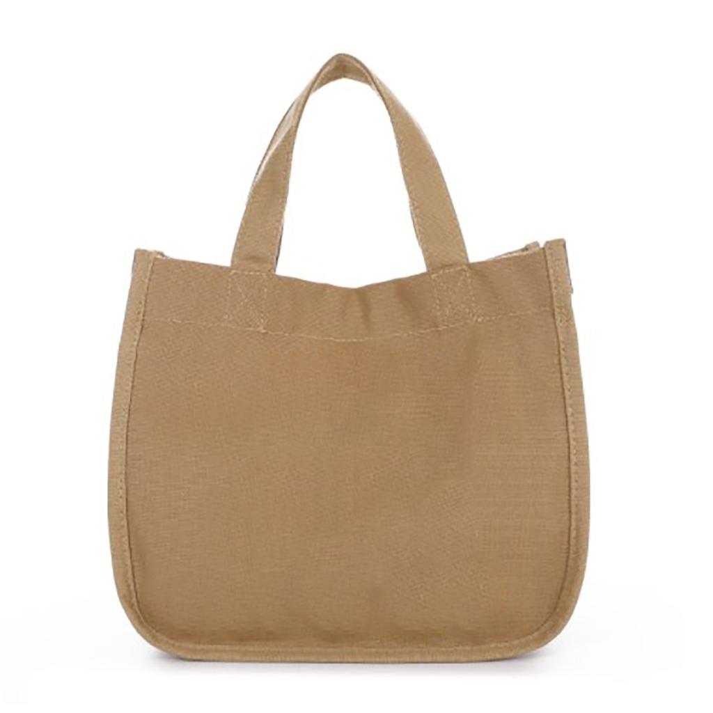 Lunch Bag Canvas Large Capacity Stylish Multifunctional Practical Comfortable Handle Mommy Bag for Outdoor Camping