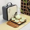 Jiangtai Hui Dehua Pottery Travel Tea Set Portable Outdoor Xishi Pot Business Gift