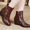 Winter Mother's Cotton Shoes Short Boots Non-slip Ladies Plus Velvet To Keep Warm Middle-heeled Middle-aged and Elderly Women's Shoes