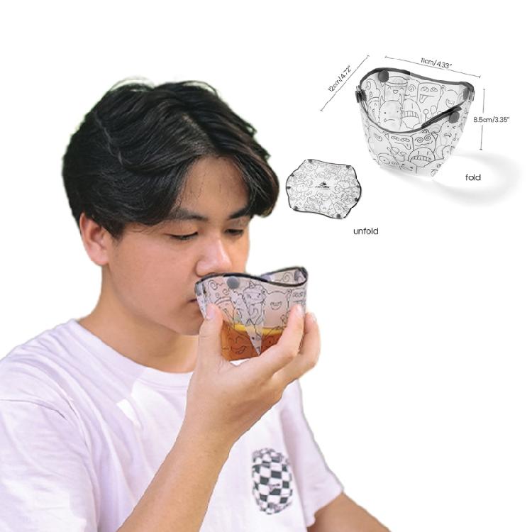 Lightweight Folding Bowl Plate Cup Filter Portable Plastic Picnic Tableware