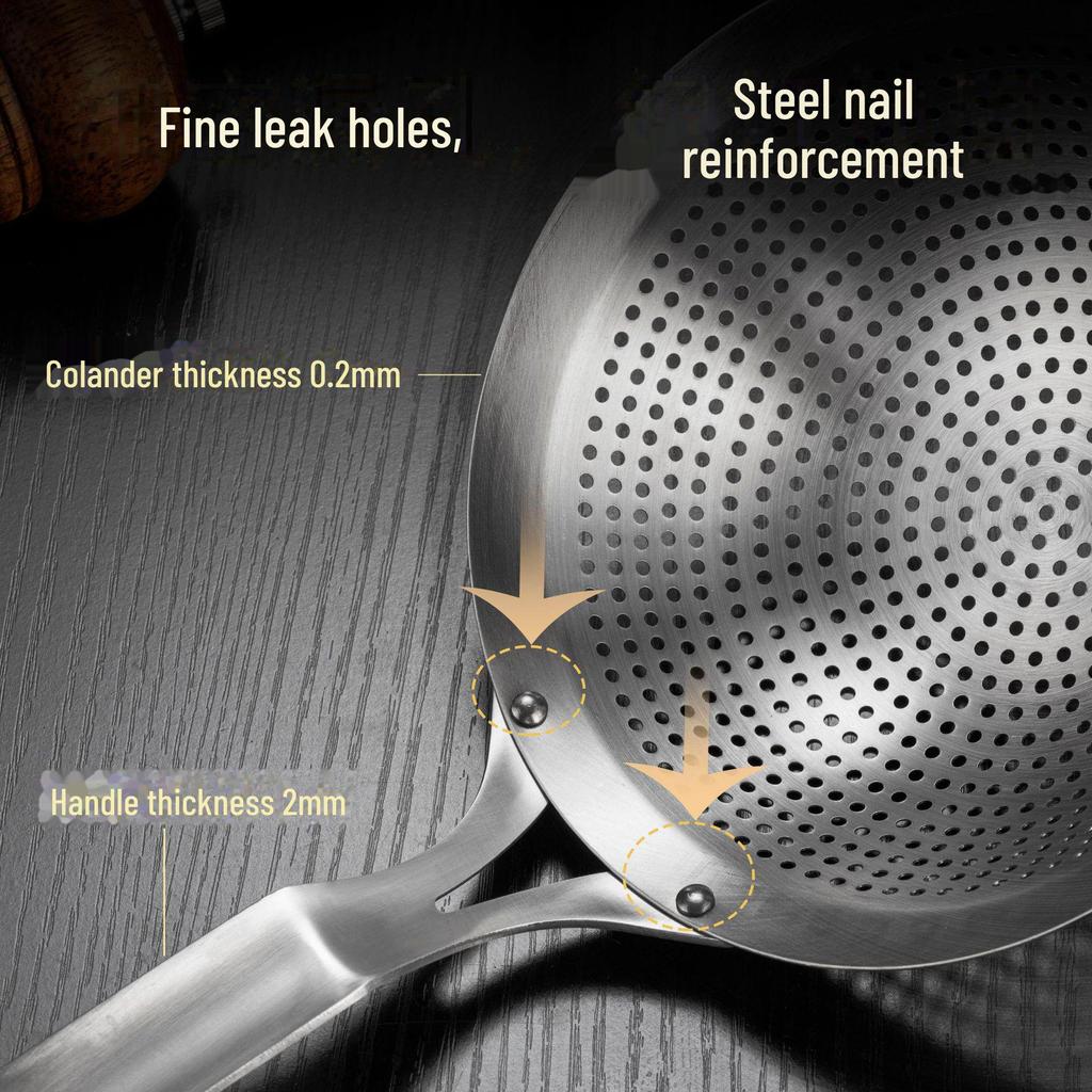 Thickened 304 Stainless Steel Noodle Spoon Strainer for Dumplings and Frying