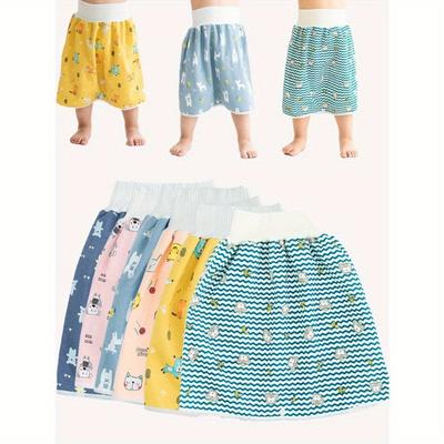 Reusable Baby Diaper Skirt 3pcs Cute Simple Multi-Color Leak-Proof Nappy Cover for Boys Girls Potty Training Essential Supplies