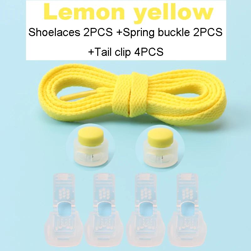 New No Tie Shoelace Classic Flat Shoelaces Bread Buckle Lock Shoe Laces for Sneakers Kids Adult Quick Lace for Shoes Accessories