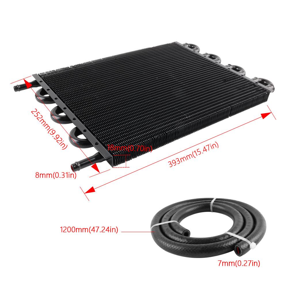 4 Row 6 Row 8 Row Aluminum Universal Oil Cooler Kit Oil Radiator Car Auto Transmission Auto-Manual Radiator Converter Auto