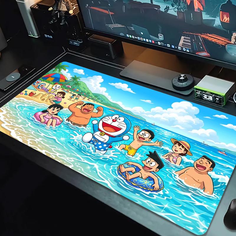 Doremon Friends Color Mouse Pad Large Gaming Table Cushion Non-slip Laptop Tablet Big Mousepad XXL Mat Mini PC Playmat With Lock edge