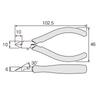 HOZAN Miniature Nippers for Cutting Thin Copper Equipped with Coil Cuts Copper Wire Stranded Copper Wire Wire; Fatigue-Reducing Spring; 1.6mm /