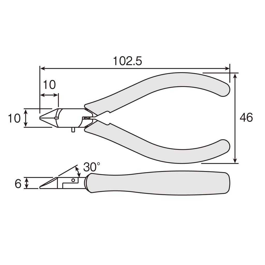 HOZAN Miniature Nippers for Cutting Thin Copper Equipped with Coil Cuts Copper Wire Stranded Copper Wire Wire; Fatigue-Reducing Spring; 1.6mm /