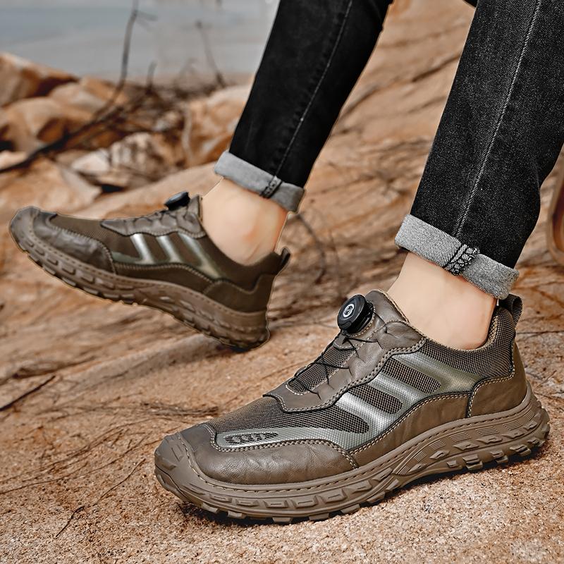 Schuhe für Herren, modische Turnschuhe, Freizeitschuhe, Leder, Wanderschuhe, lässige, modische Turnschuhe, rutschfeste Wander-Trainingsschuhe