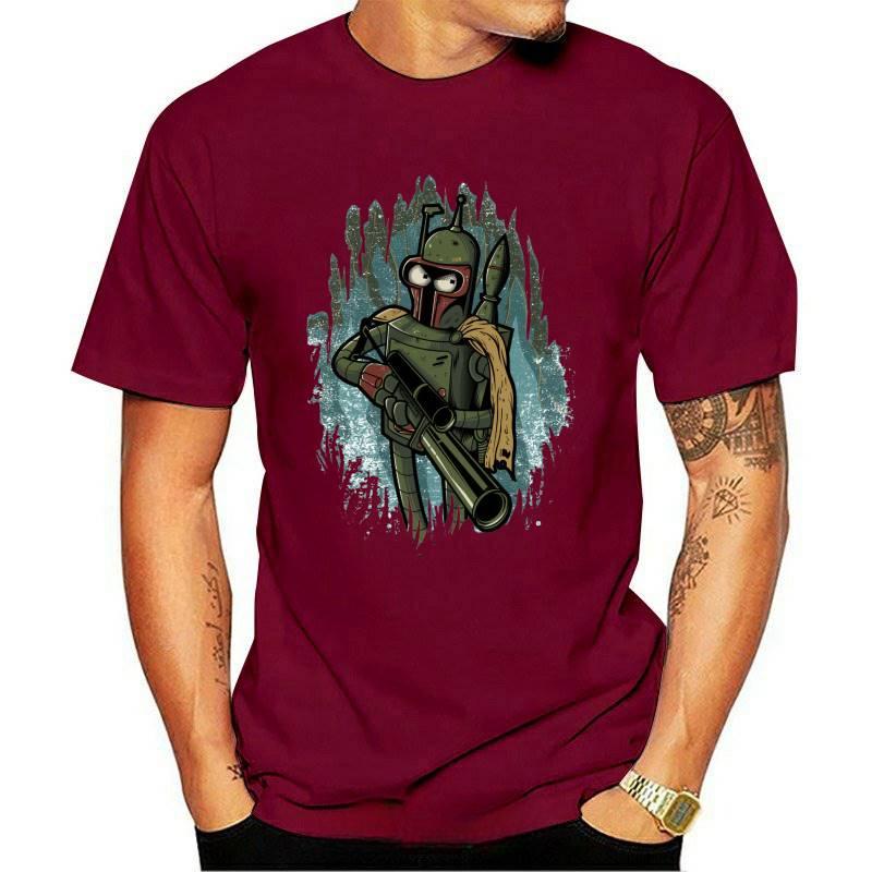 

Мужские футболки с принтом Футболка BENDER FETT, хлопковая футболка с круглым вырезом и коротким рукавом, мужские топы XXXL