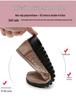 Genuine Leather Breathable Sandals for Moms - Comfortable Flat Heel with Soft Sole and Hollow Design for Middle-Aged & Elderly Women.
