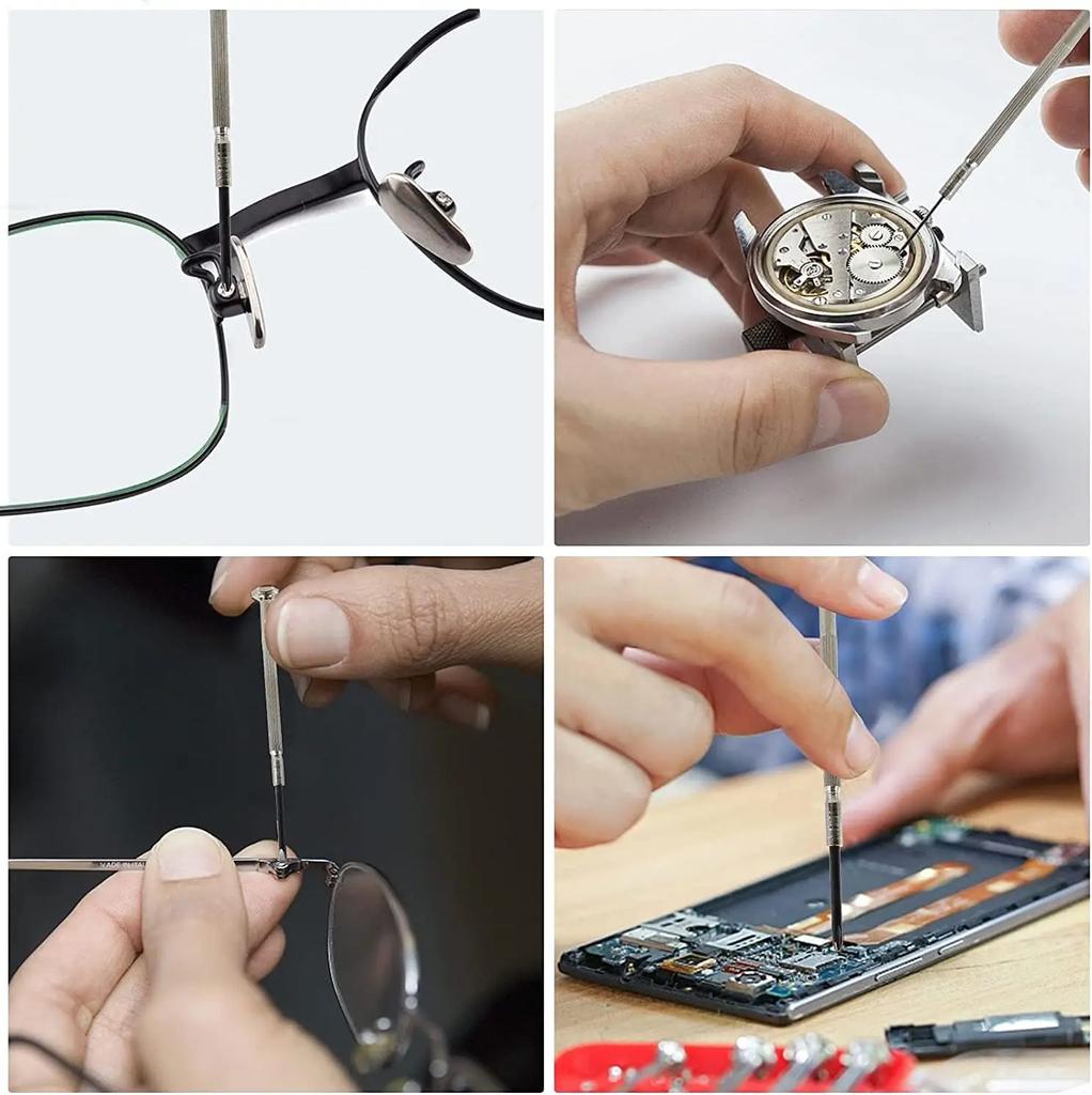 6 STÜCK Präzisionsschraubendreher-Set mit Schlitz und Philips 6 verschiedenen Größen für Uhren, Uhr, Brillen, Elektronikreparaturwerkzeug