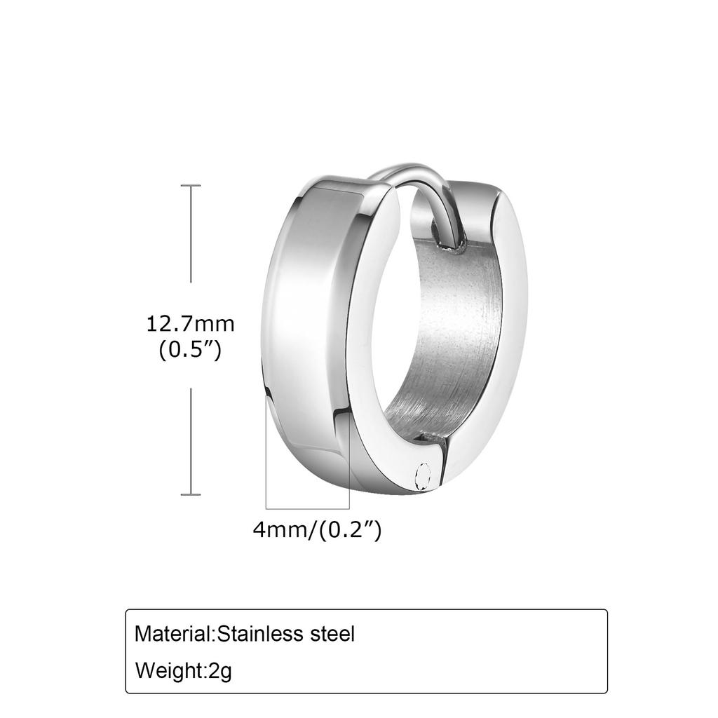 Men Hoop Earrings,Stainless Steel Small Huggies Earrings,Classic Jewelry Gifts